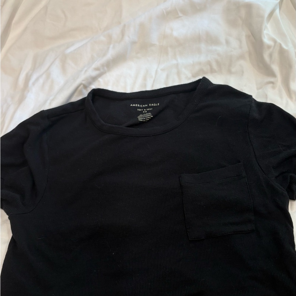 American Eagle Outfitters Black Short Sleeve Tee